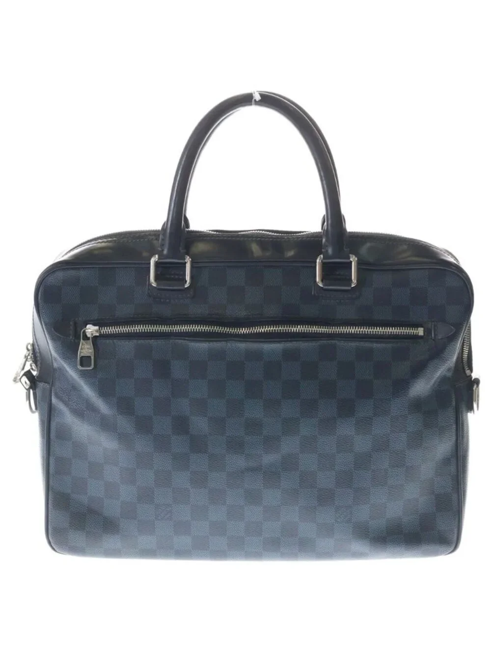 Louis Vuitton Damier Graphite Business Shoulder Bag Navy Black Leather Silver